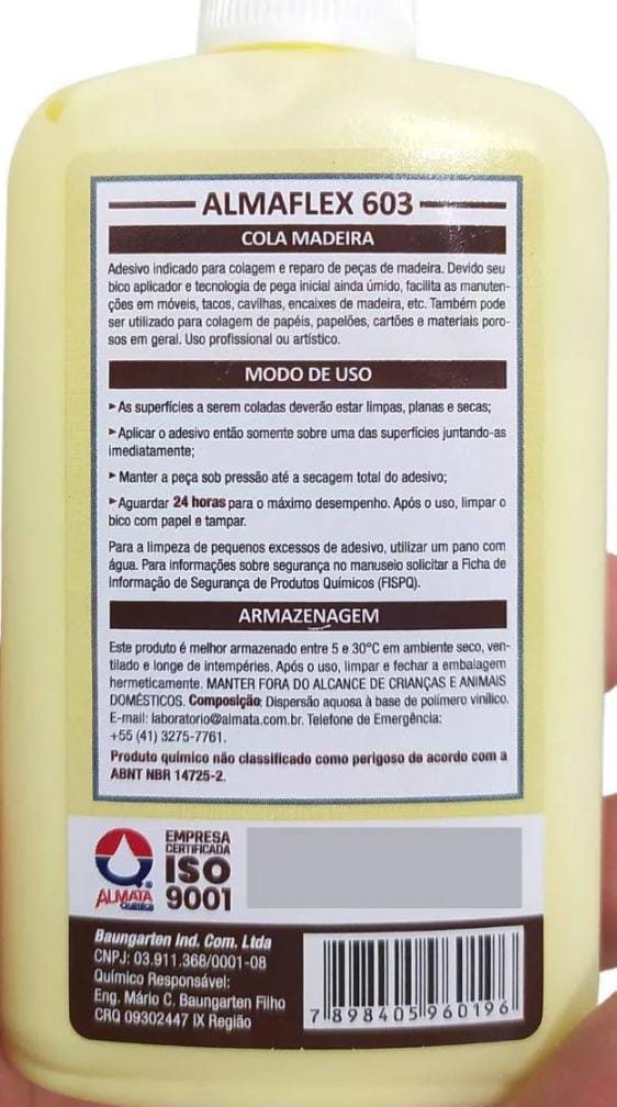 Cola Para Madeira 250g - Almaflex - Image 2