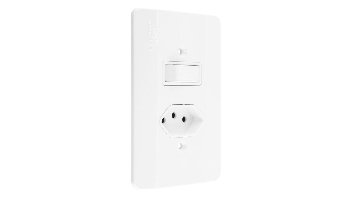 Interruptor Simples + Tomada 2P+T 10A 4x2 Mec-Tronic - Millenium - Image 4