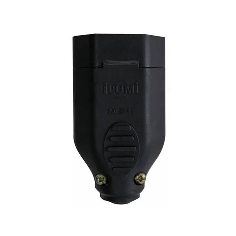 Plug Pino Fêmea 2P + T 20A 250V Preto - Ilumi - Image 3