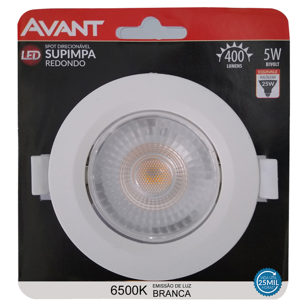 Spot Led 5w Redondo Branca 6500K Direcionável - AVANT - Image 3